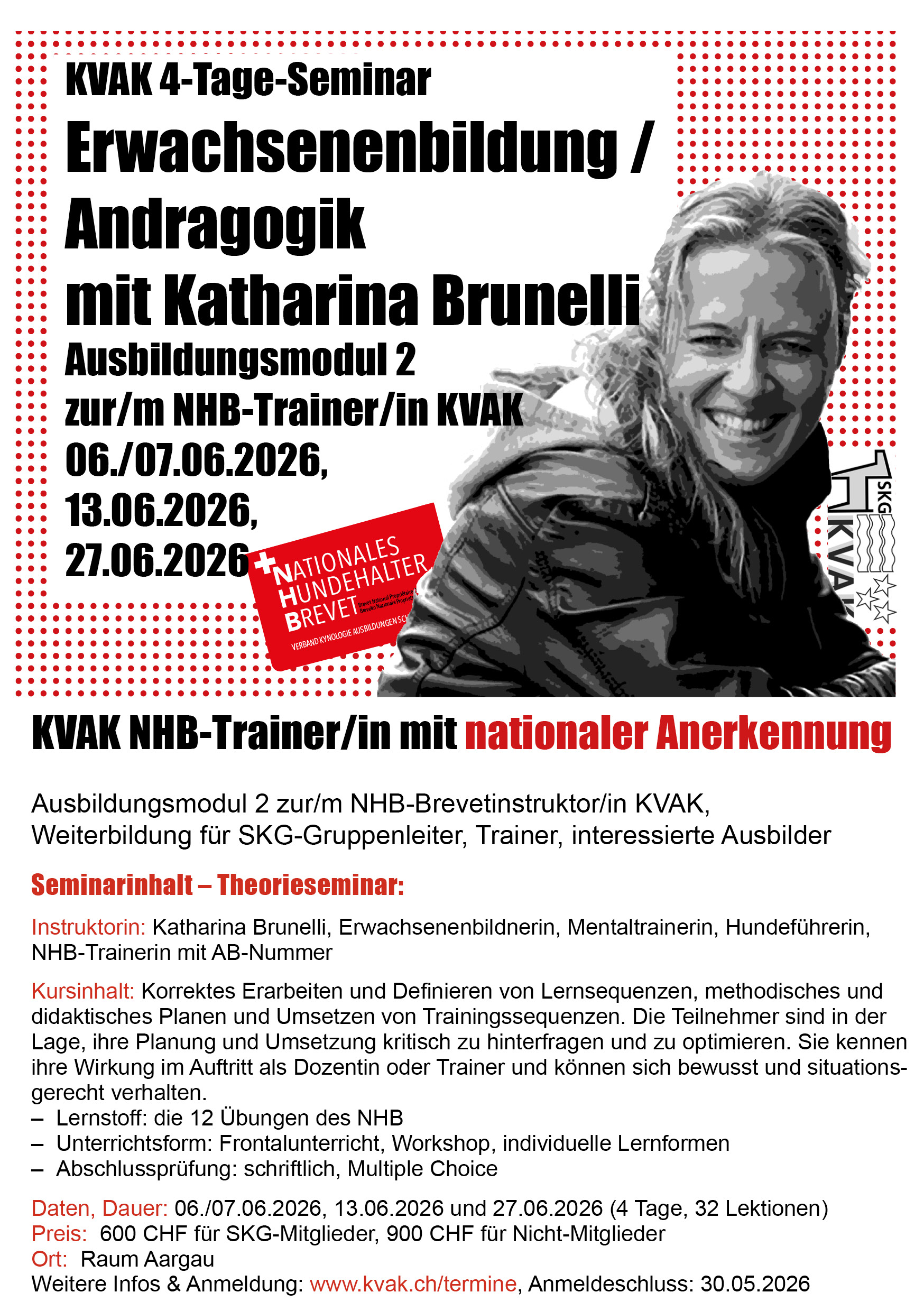 Erwachsenenbildung/Andragogik mit Katharina Brunelli (Ausbildungsmodul 2 NHB-Brevetinstruktor KVAK) 